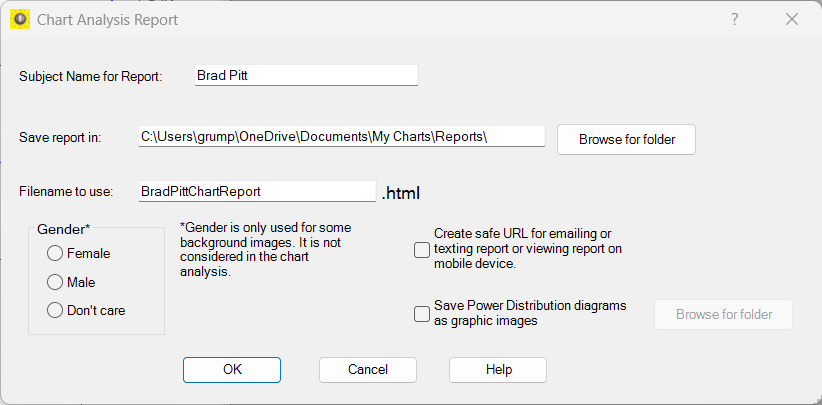 Chart analysis report